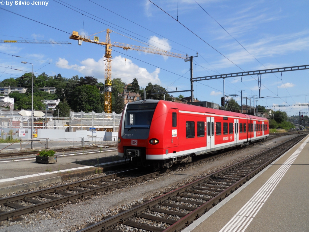 BR 426 513-8 / 426 013-9 am 25.7.2010 hat soeben Schaffhausen als RB 31344 aus Singen erreicht.