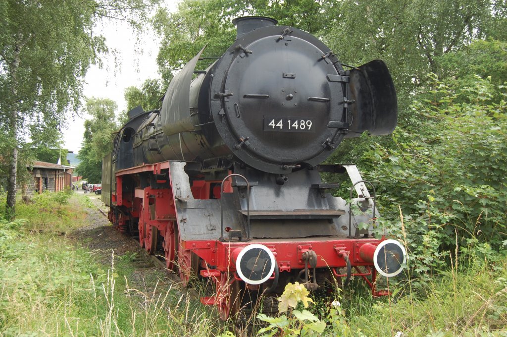 BR 44 1489 am 10. Juni 2012 im sddeutschen Eisenbahnmuseum in Heilbronn