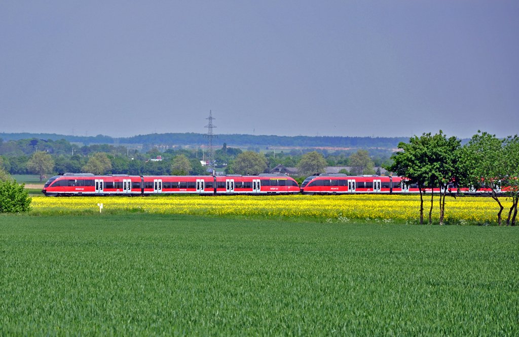 BR 644 Talent fhrt durch die Felder kurz hinter Rheinbach in Richtung Euskirchen - 25.05.2010