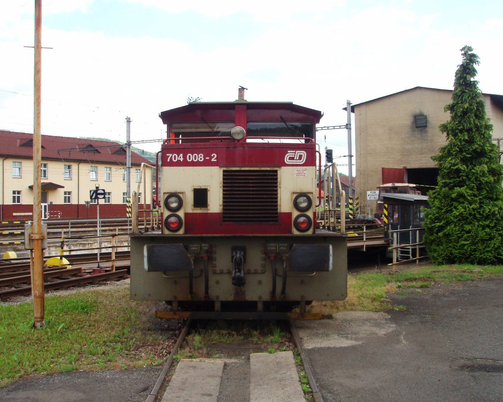 BR 704 008-2 am 12.5.2012 in Dečn Lok-Werkstatt(Tetschen-Bodenbach)