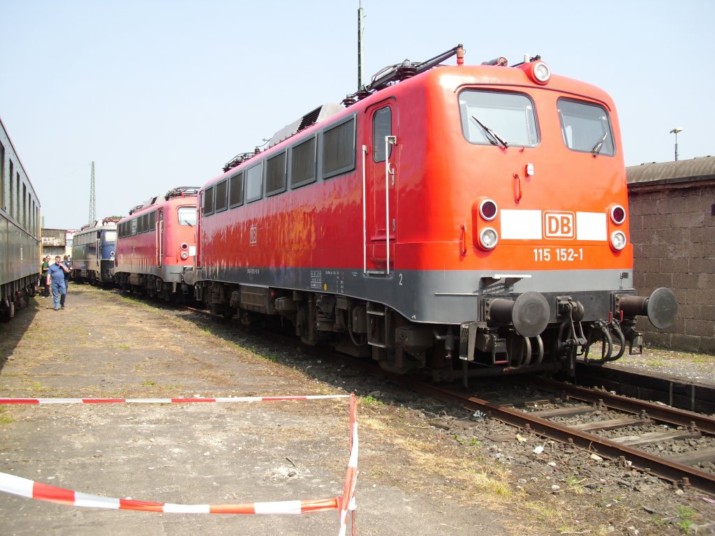 BR115 152-1 im DB-Museum Koblenz Ltzel am 21.05.11 