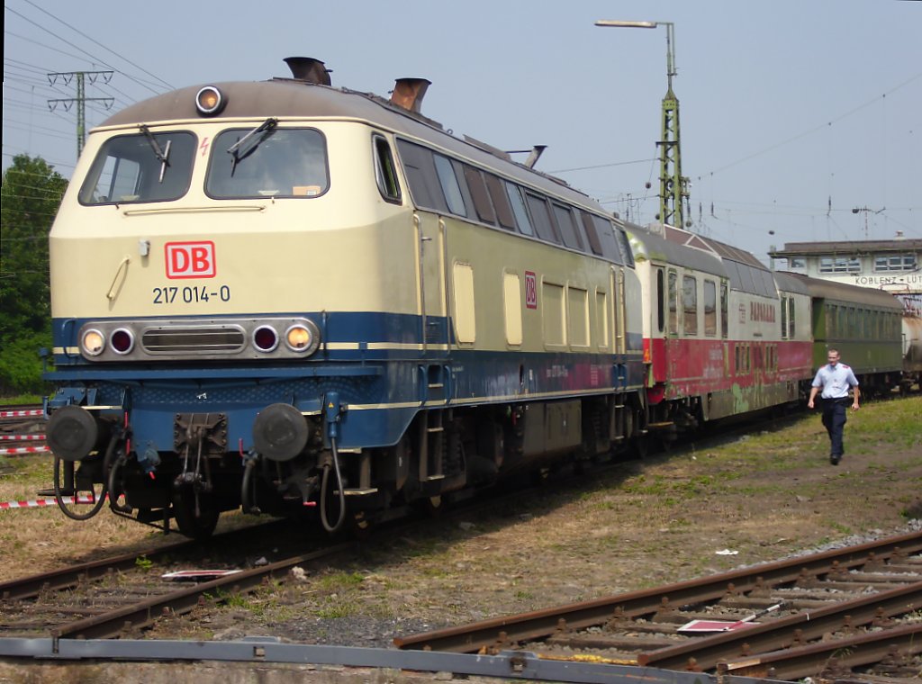 BR217 017-0 im DB-Museum Koblenz Ltzel am 21.05.11 