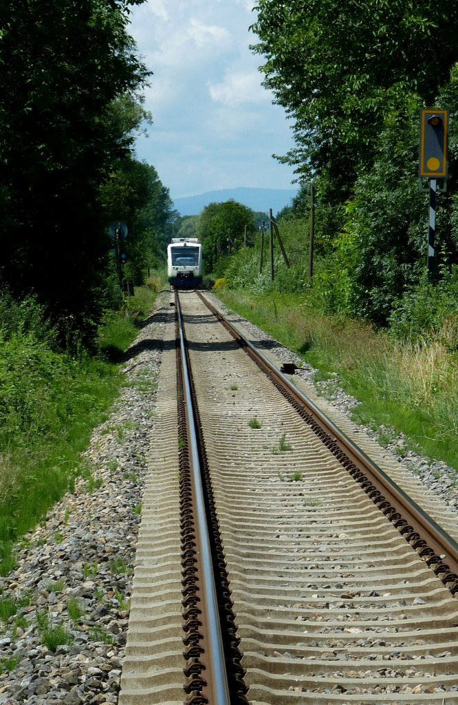 Breisgau S-Bahn auf dem Weg nach Breisach, Juli 2012