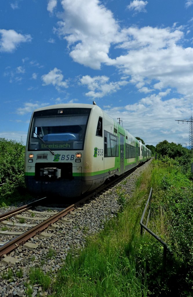 Breisgau S-Bahn zwischen Gottenheim und Wasenweiler, Juli 2012