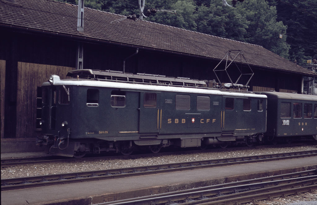 Brnigbahn Deh 4/6 914, aufgenommen etwa 1980