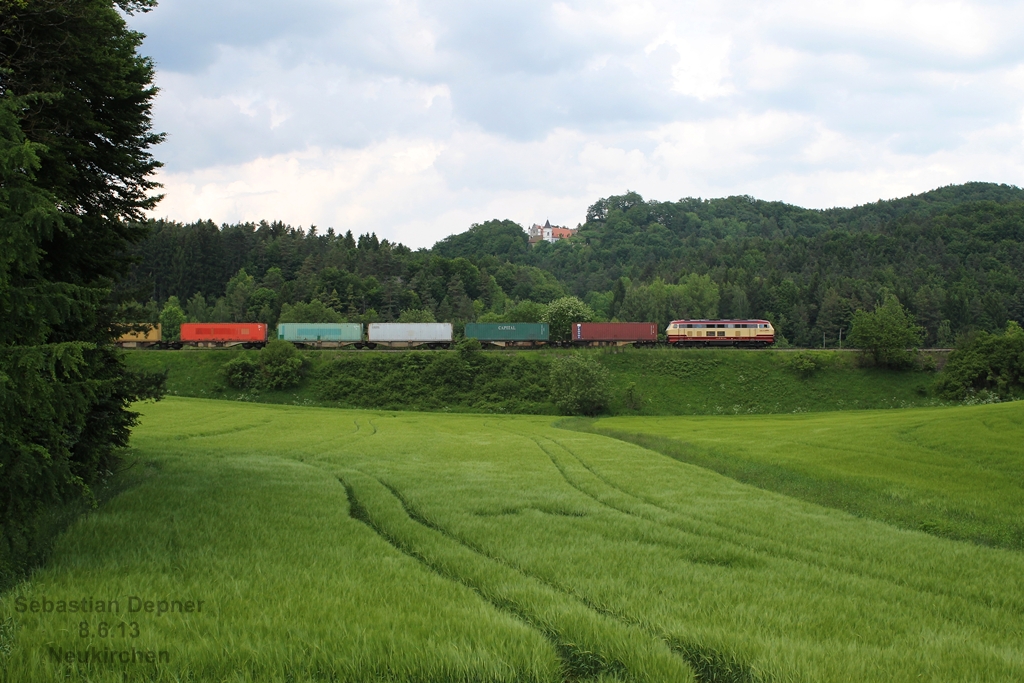 BTE 217 002 am 8.6.13 die Steigung rauf nach Neukirchen weiter nach Wiesau