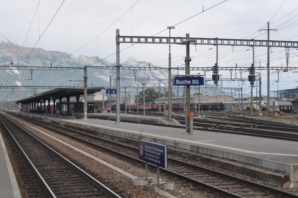 BUCHS (Kanton St. Gallen), 04.10.2012, Blick auf den Bahnhof