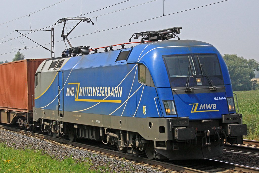 B Km 75,1 182 911-8 Mittelweserbahn in Richtung Hannover am 25.07.13  13:21