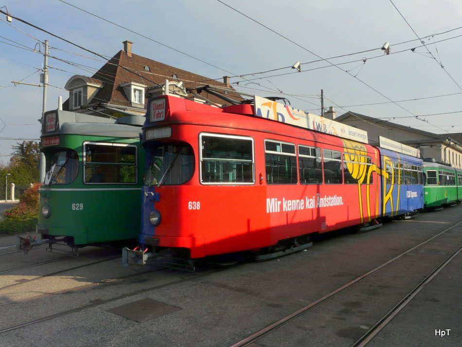 BVB - Be 4/6 629 und be 4/6 638 abgestellt am 31.10.2009