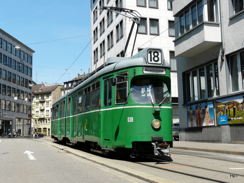 BVB - Be 4/6  639 unterwegs auf der Linie 18 am 24.05.2010