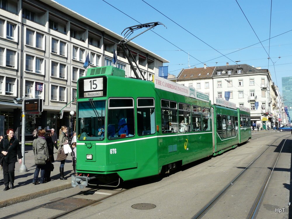 BVB - Be 4/8 676 unterwegs auf der Linie 15 am 19.03.2010