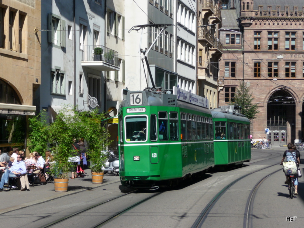 BVB - Tram Be 4/4 459 unterwegs auf der Linie 15 am 12.09.2010
