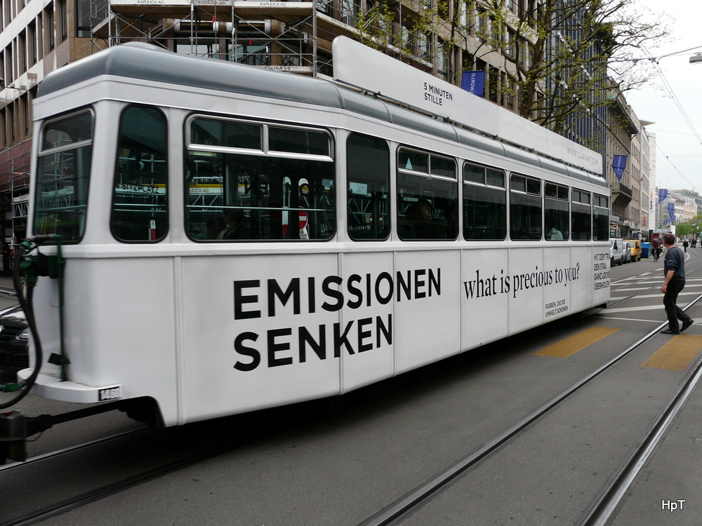 BVB - Tramanhnger B 1460 mit Werbung unterwegs in Basel am 02.05.2013