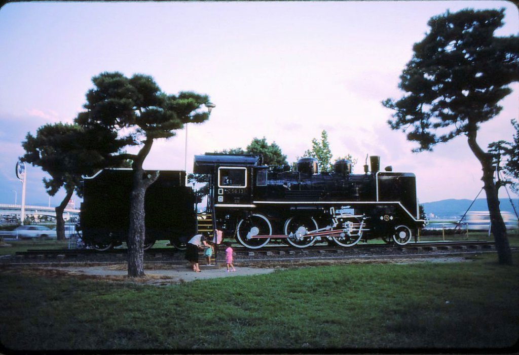 C56 131 ausgestellt in einem Park in Matsue am Japanischen Meer. 7.September 1983. 