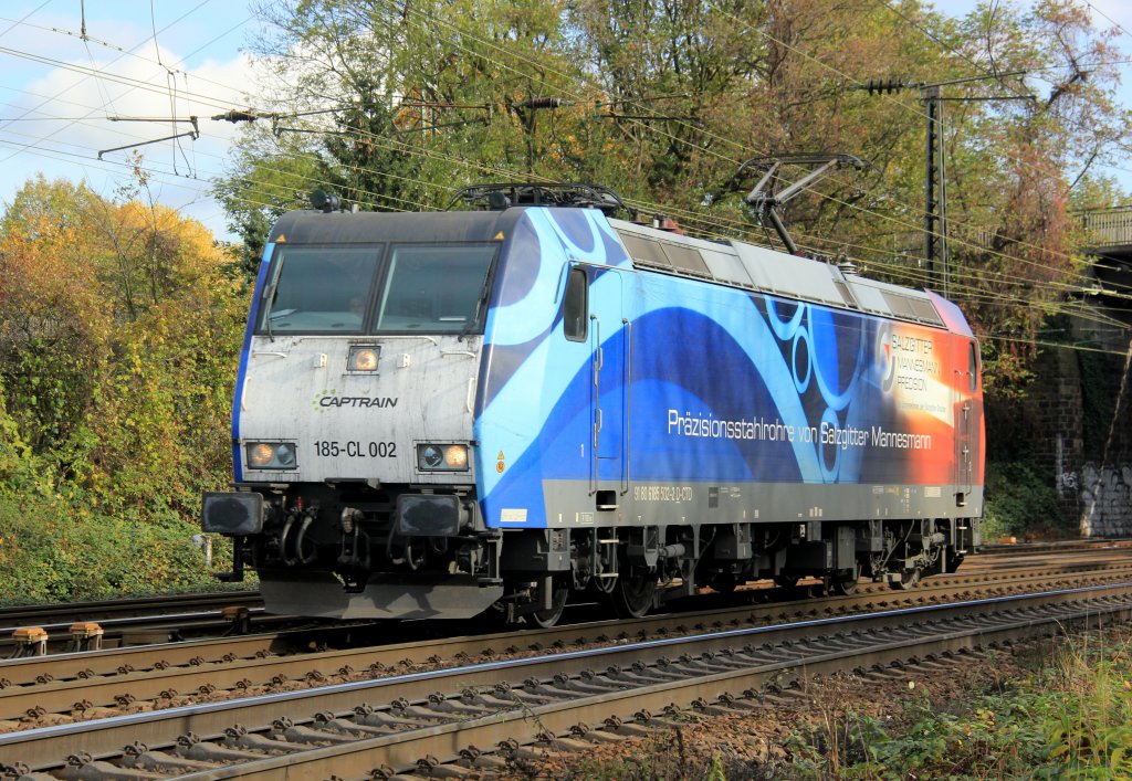 Captrain 185-CL 002 als Lz am 06.11.2012 in Oberhausen Osterfeld.