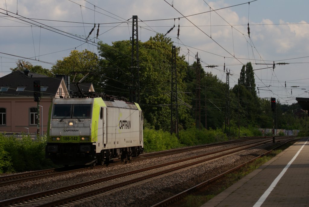 Captrain 186 142 als Lz in Hilden am 04.09.2010