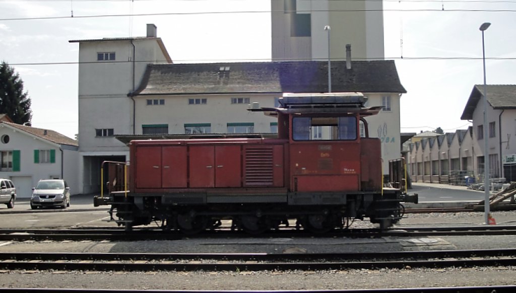 Cargo-Diesellok: Die Rangierlokomotive von Estavayer-le-Lac war am 07.04.10 die Em 3/3 18808.