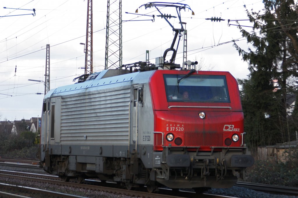 CB Rail E37 520 am 26.1.11als Lz in Ratingen-Lintorf