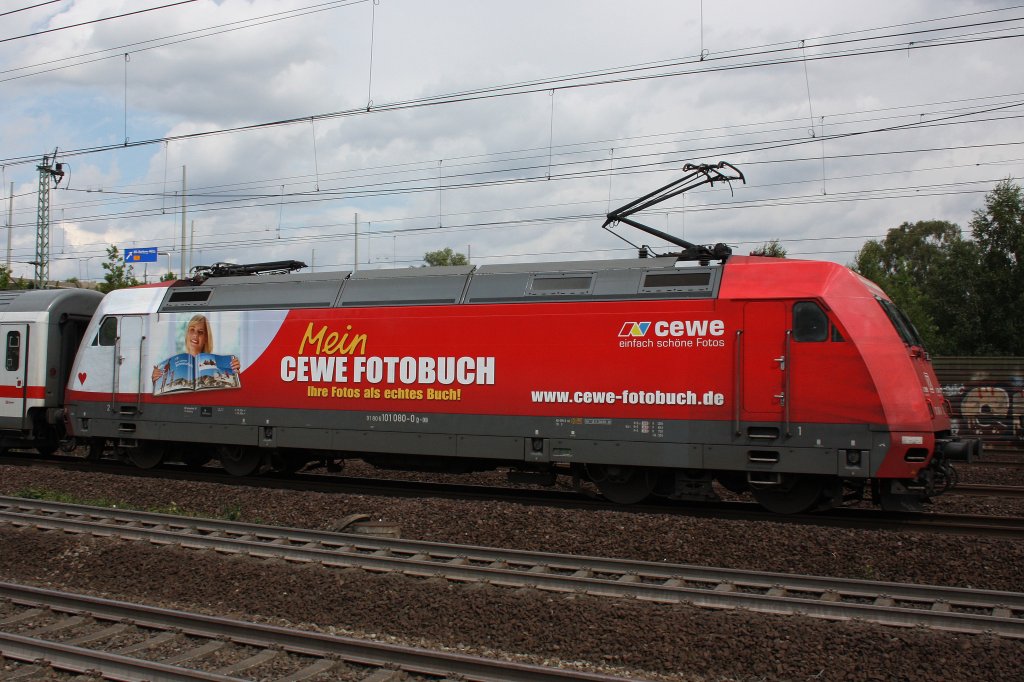 CEWE 101 080 am 31.7.12 bei der Einfahrt in Hamburg-Harburg.