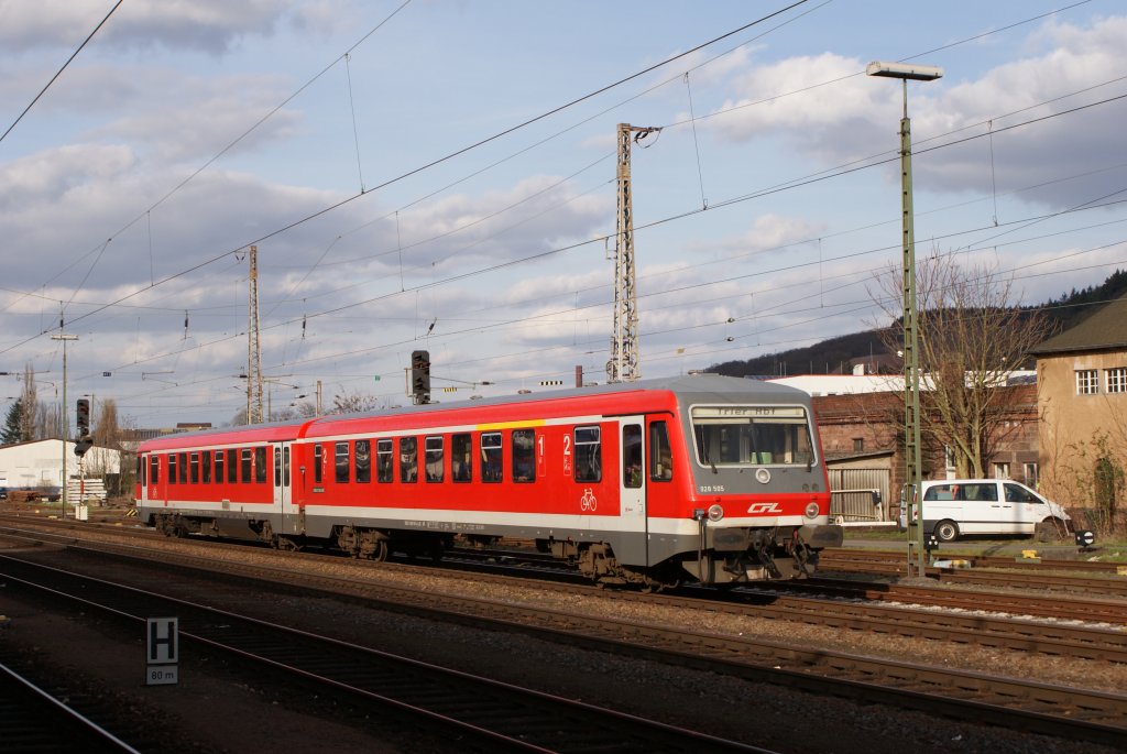 Cfl 928 505 abgestellt in Trier Hbf am 05.04.2010
