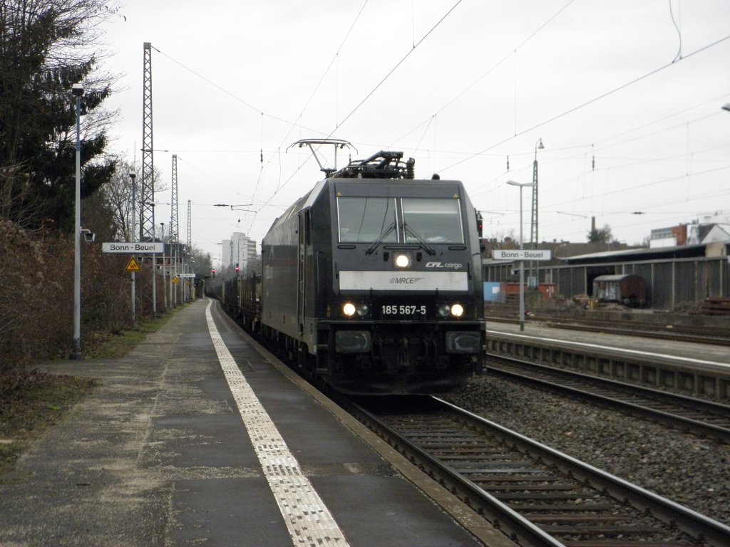 CFL Cargo 185 567-5 in Beuel am 10.1.11