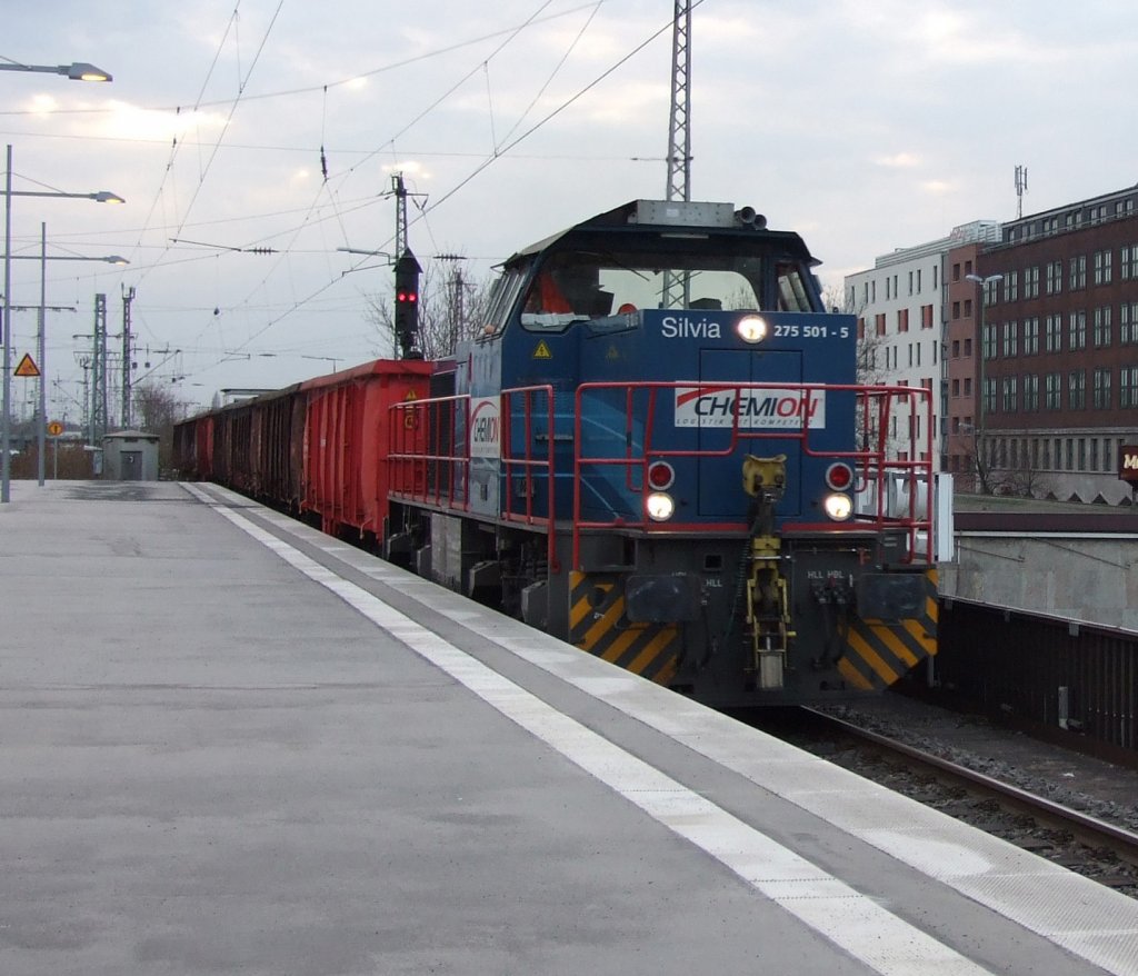 Chemion 275 501  Silvia  am 25.3.10 in Essen Hbf auf Gleis 1