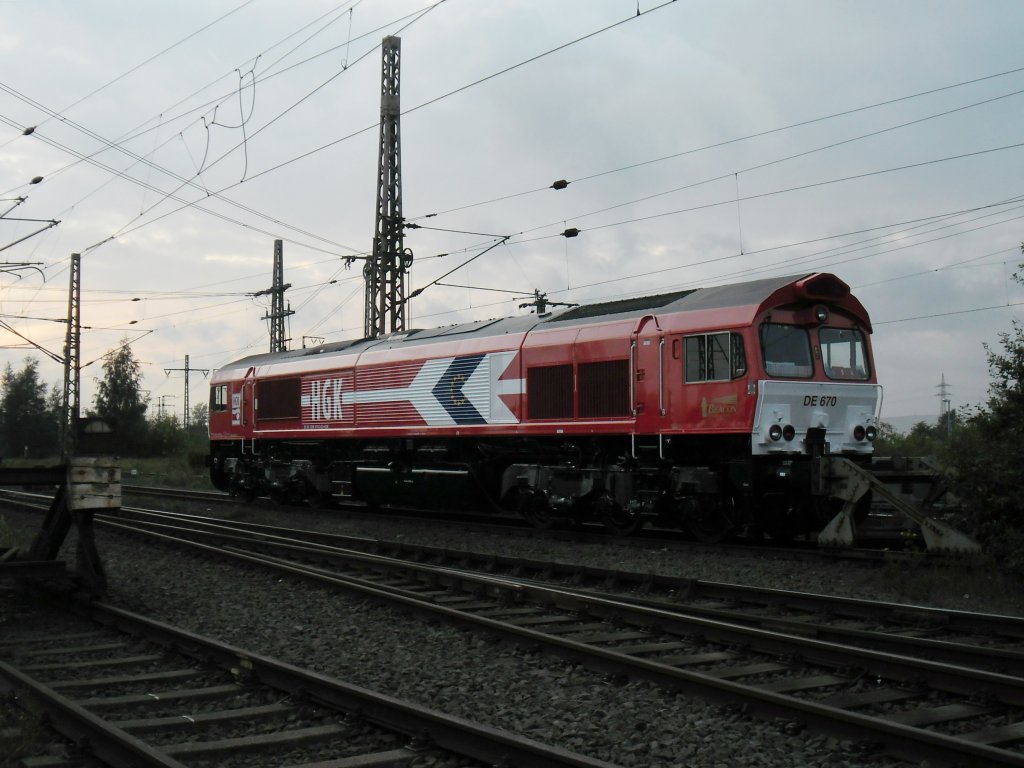 Class 66 von HGK Abgestellt in der Westgruppe in Lehrte, am 04.10.2011.