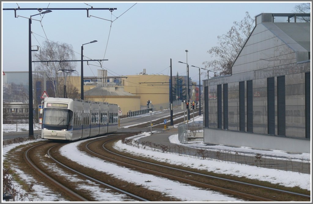 Cobra der Linie 10 bei der Haltestelle Buler. (16.02.2010)