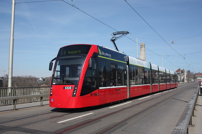 Combino 664 auf der Kornhausbrcke am 22.03.2013
