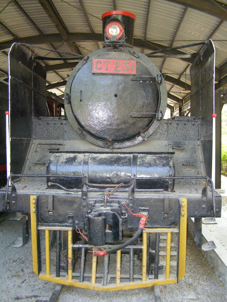 CT251 4-6-2 Dampflokomotive Standort: TzuoYing Lotus-Lakes - Kaohsiung / Taiwan (27.01.2009) 2441’15.07  N, 12018’05.50  E. Diese Lokomotive ist nicht mehr fahrtchtig.