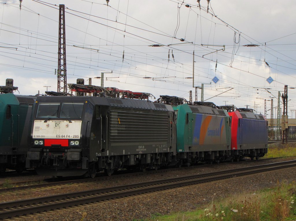 CTL ES 64 F4-285 (91 80 6189 285-0 D-DISPO), abgestellt in Grokorbetha Rbf; 25.10.2010