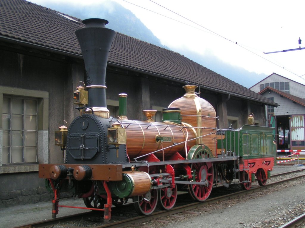 D 1/3 Limmat am 09.09.2007 in Erstfeld. Sie pendelte whrend der Veranstaltung  125 Jahre Gotthardbahn  zwischen dem Bahnhof und der Gotthardbasistunnel-Baustelle.