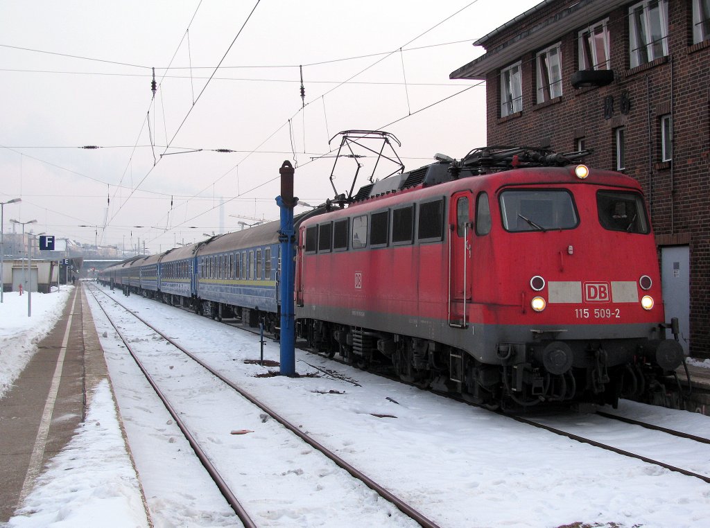 D 440 aus Kiev und Saratov endet am 24.01. umgeleitet in Berlin Lichtenberg.