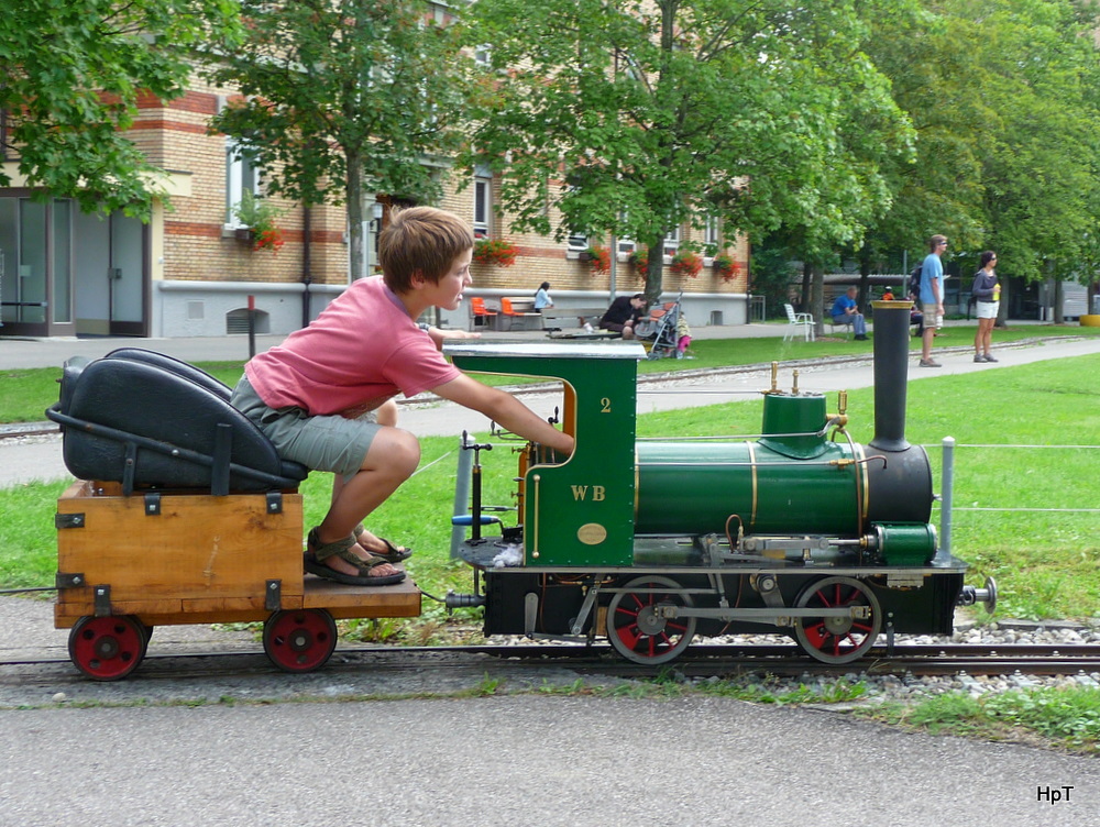 Dampfbahn Aaretal Mnsingen - Dampflok WB G 2/2  2  unterwegs am 29.08.2010