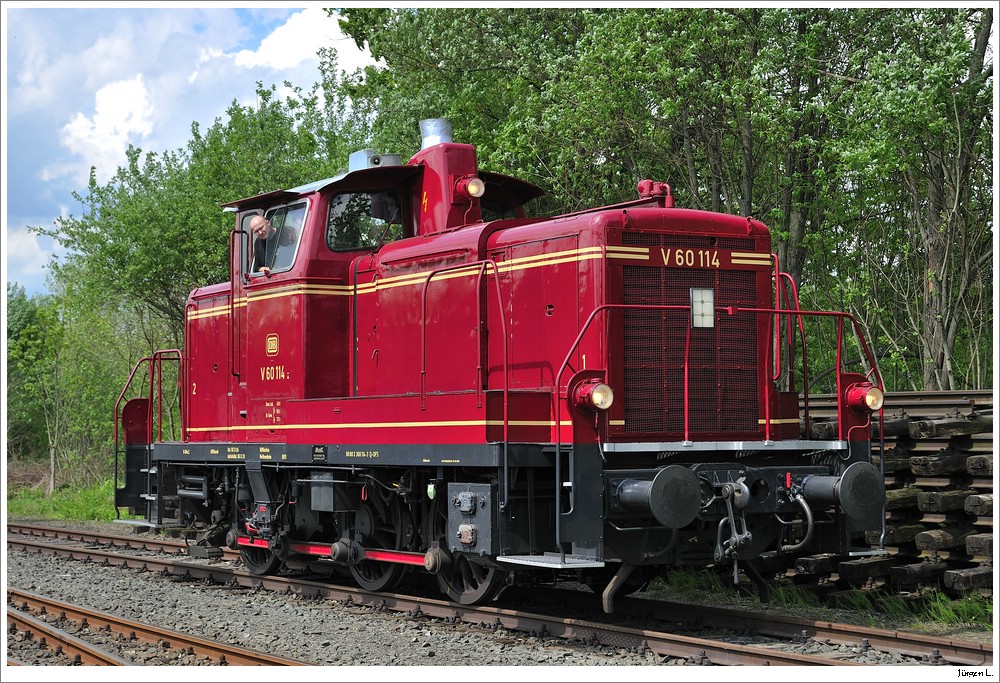 Dampffestival 2010: V60 114 im DDM in Neuenmarkt; 23.5.2010.