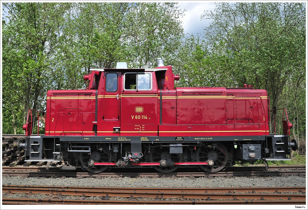 Dampffestival 2010: V60 114 im DDM in Neuenmarkt; 23.5.2010.