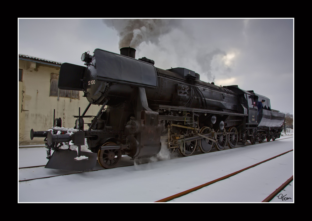 Dampflok 52.100 beim Strzen in Ernstbrunn.
17.2.2013