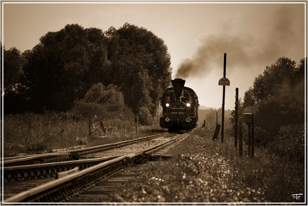 Dampflok 671 der GKB fhrt mit SPz 8467 von Graz Kflacherbahnhof nach Kflach zum heurigen Lipizzaner Almabtrieb. 
Sding 11.9.2010 