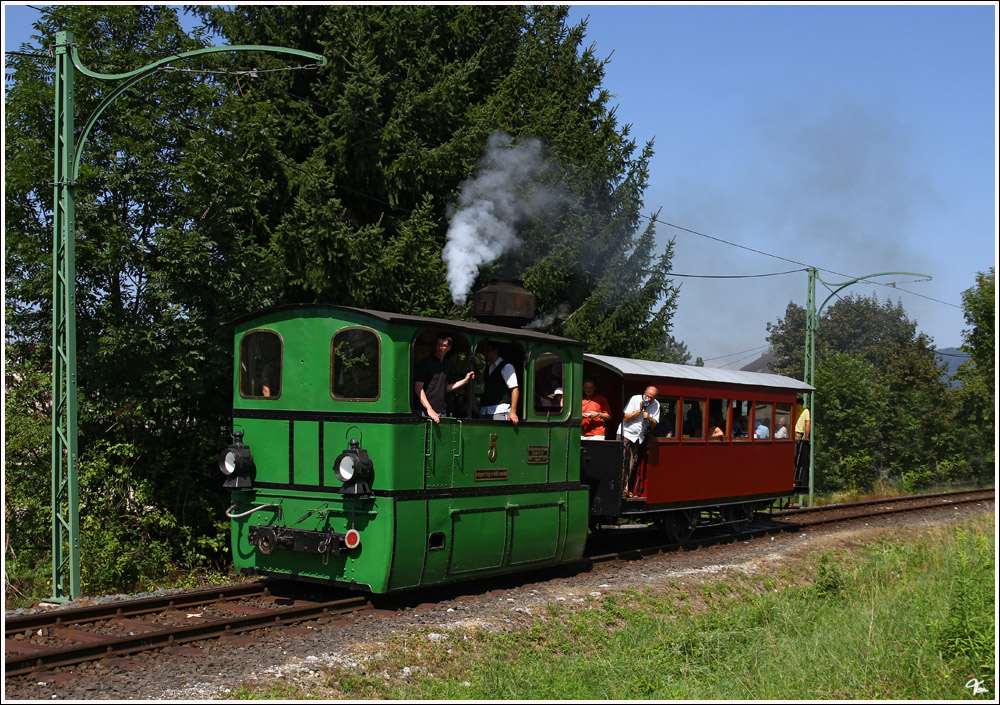 Dampflok Adele fhrt auf der NbiK Museumsbahn von Ferlach nach Weizelsdorf. 
Ferlach 21.8.2011
