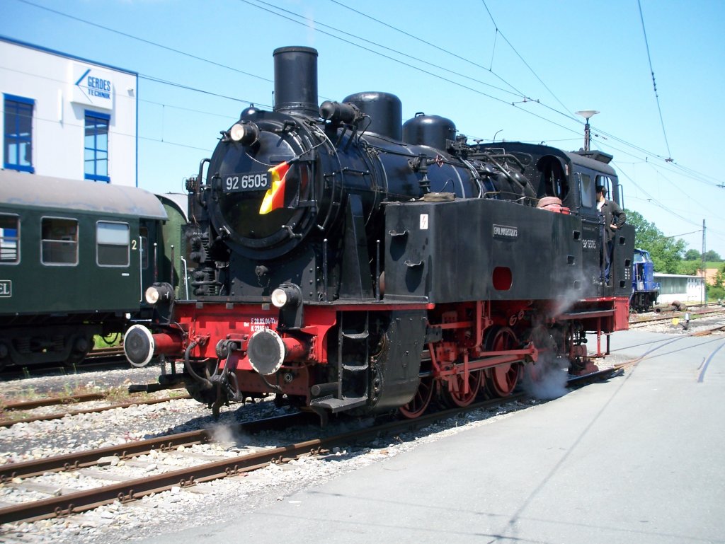 Dampflok Emil Mayrisch Nr.3 der Landeseisenbahn Lippe, am 27. Juni 2010 im Bahnhof Extertal-B�singfeld