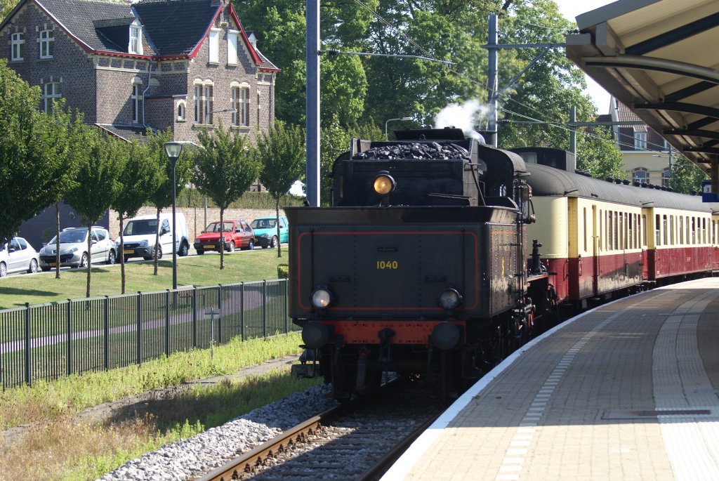 Dampflok ZLSM 1040,bj. 1910 (ex SJ) ankunft Valkenburg 09-09-12