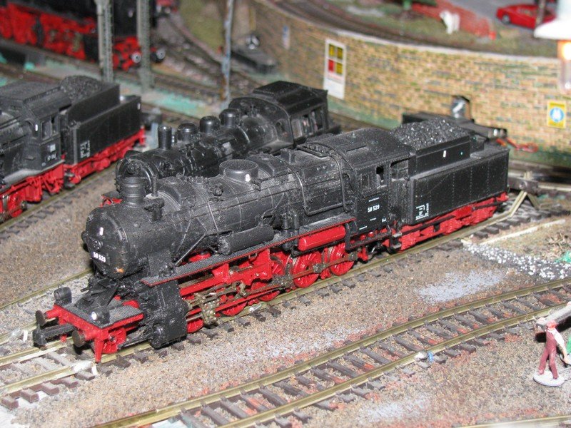 Dampflokomotive BR 58 ... auf einer privaten H0-Anlage [Februar 2010]