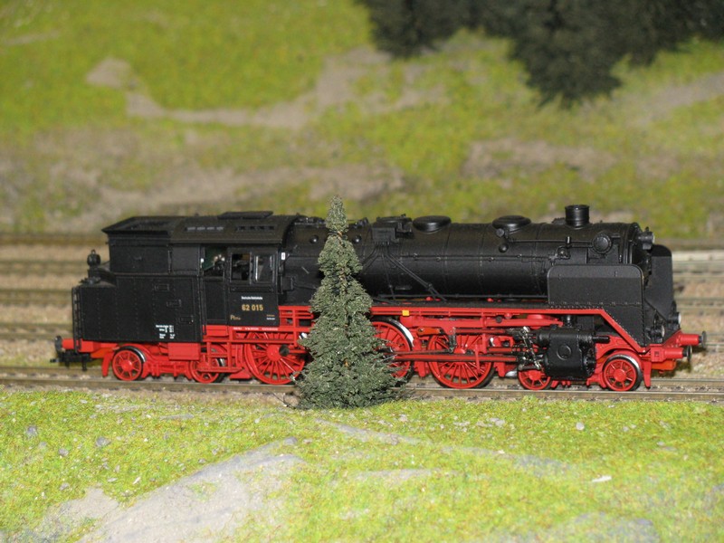 Dampflokomotive BR 62 015 der DR in H0, Hohenfichte 06.06.2010
