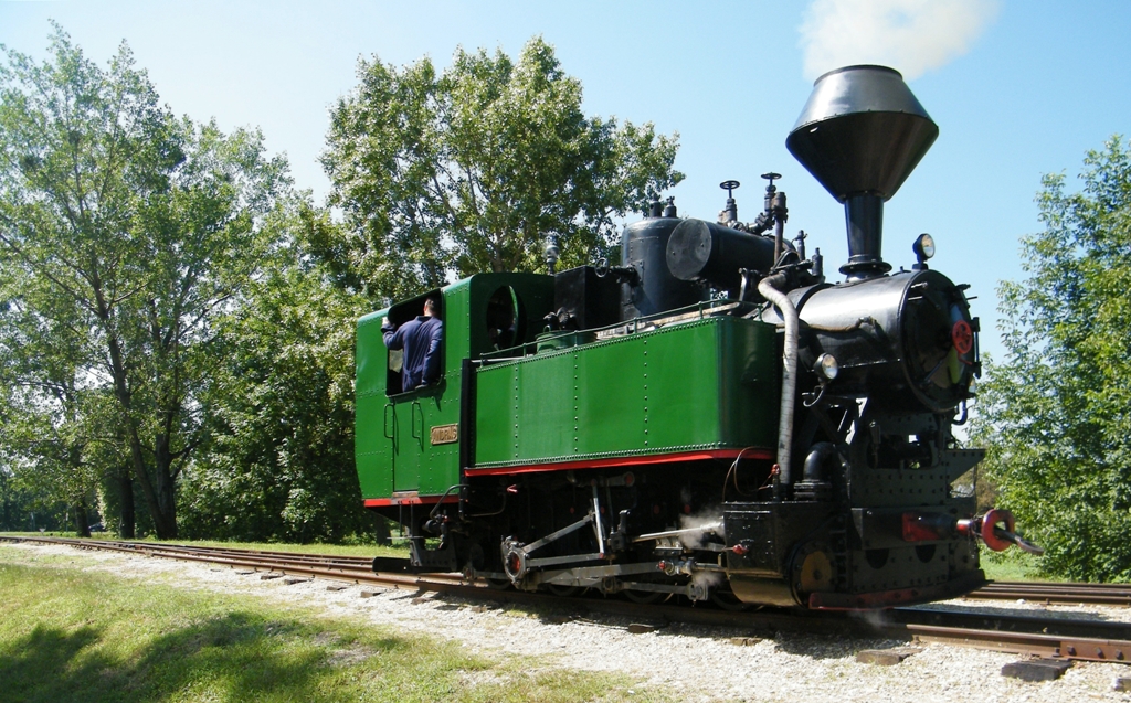Damplok Andrs steht in Nagycenk, an dee Szchenyi Museumbahn, am 21. 08. 2010. 