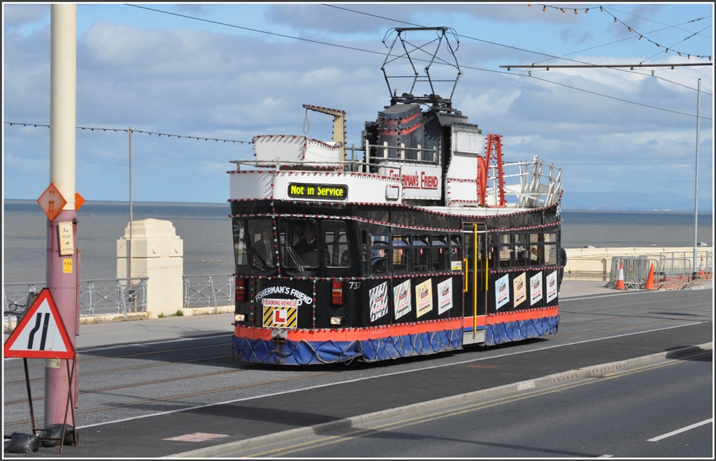 Das aussergewhnlichste Tramfahrzeug war Wagen 737 in Form eines Bootes, das als Fahrschulfahrzeug Verwendung findet. (09.08.2011)