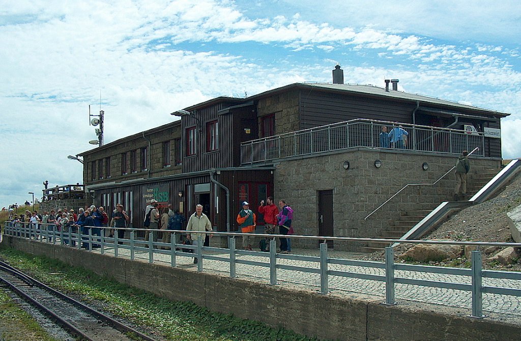 Das Bahnhofsgebude der HSB am 11.08.2008 auf dem Brocken.