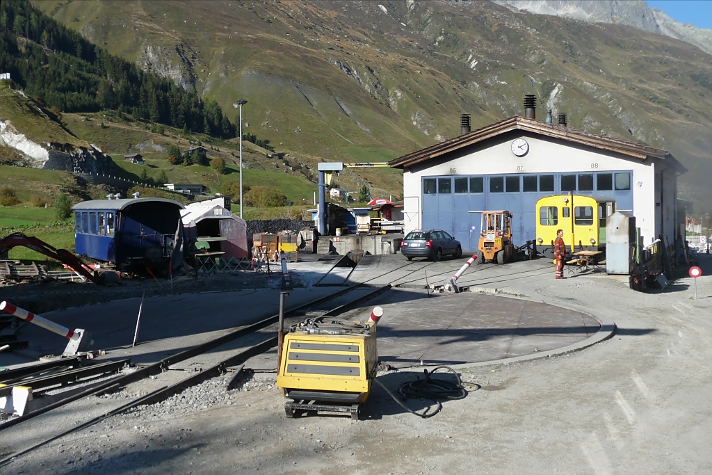 Das Depot Realp der DFB in der Abendsonne, 2.10.11