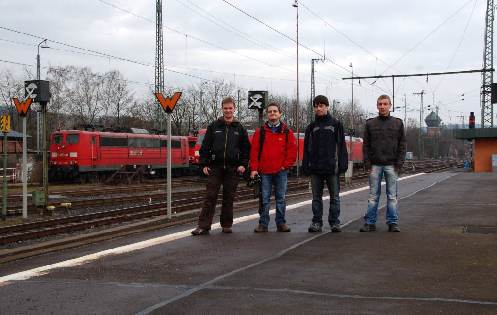 Das Gruppenbild vom 20.03.10 aus Bebra v.l.n.r.: Meine Wenigkeit, Stefan Mller, Christopher Ptz und Kevin Schmidt. 