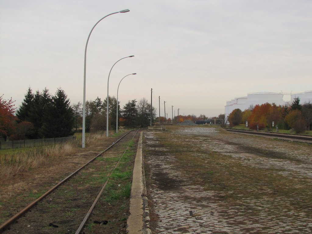 Das Gterverladegleis im Bf Emleben; 02.11.2011