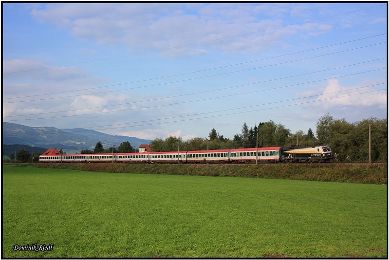 Das letzte mal als ich die 1116 280 A1 sah zog sie den BB IC 535 von Wien Sd nach Villach Hbf. Knittelfeld 26.09.2009